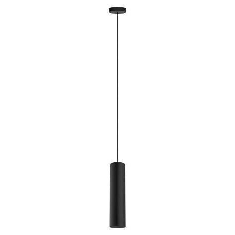 The Tortoreto slim cylindrical pendant by Eglo is designed to evoke a marked contrast between boldness and subtlety featuring an assertive, minimalistic luminaire with the soft warmth of its projected light. This pendant looks distinctive in a solo installation or hanging in multiples to create a thematic look within a room. - Tortoreto Black 16-Inch One-Light Pendant - Shade finish: Matte Black - Cable length: 72-Inch - Adjustable Hanging Length EGLO - 62557A | EGLO 62557A Tortoreto 16 in. One- Cylinder Pendant Light, Transitional Wall Sconces, Cool Floor Lamps, Mini Pendant Lights, Kitchen Island Lighting, Light Bulb Types, Hanging Pendant Lights, Entry Foyer, Smart Lighting