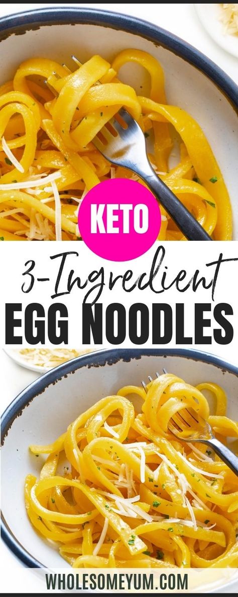 Keto Egg Noodles, Keto Pasta Noodles, Low Carb Pasta Recipes, Keto Pasta Recipe, Keto Noodles, Egg Noodle Recipes, Keto Pasta, Low Carb Noodles, Pasta Noodle Recipe