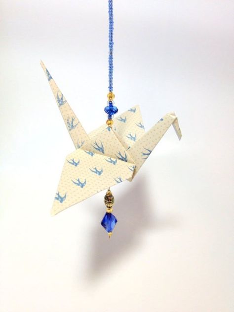 Origami Party, Blue Origami, Origami Garland, Fish Mobile, Origami Mobile, Blue Ornament, Origami Ornaments, Origami Gifts, Origami Wedding