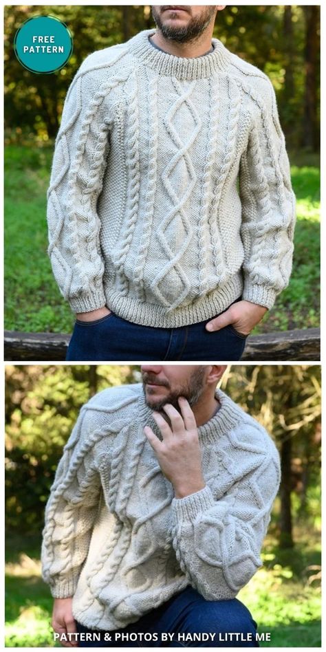 6 Knitted Crew Neck Sweater Patterns For Winter. 6 Knitted Crew Neck Sweater Patterns For Winter curated by The Knit Crew. Men's Sweaters Knitting Patterns Free, Chunky Knit Sweater Pattern Free, Chunky Sweater Pattern, Sweater Pattern Free, Chunky Knit Sweater Pattern, Knit Sweater Pattern, Irish Sweater, Aran Knitting Patterns, Knitting Patterns Free Sweater