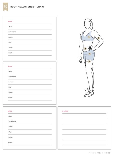 Print our free body measurement chart and measure each body part every 4 weeks. Get inspired by your progress and stay on track with all your fitness goals. http://www.spotebi.com/fitness-tracker/body-measurement-chart/ Body Measurement Chart Printable Free, Body Measurements Chart Printable, Body Measurements Tracker, Body Progress, Boost Motivation, Measurement Tracker, Body Measurement Tracker, Body Chart, Track Your Progress