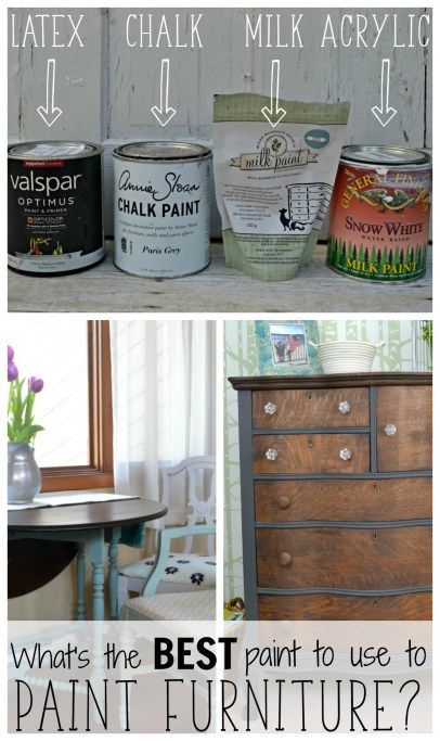 Overwhelmed by all of the choices of paint to use on furniture?  There are some major differences between paints, and they work in different ways.  This is a MUST READ if you are planning to refinish a piece of furniture! Paint For Furniture, Type Of Paint, Best Paint, Furniture Rehab, Types Of Furniture, Chalk Paint Furniture, Refurbished Furniture, Milk Paint, Furniture Restoration