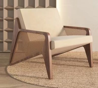 Balcony Sofa, Chair Balcony, Brown Accent Chair, Chair Rattan, Elegant Living Room Design, Furniture Design Chair, Solid Wood Chairs, Leisure Chair, Elegant Living Room