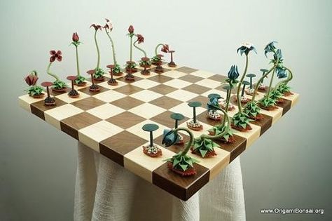 Plant Chess Board Board Game Pieces, Chess Set Unique, Art Origami, Chess Players, Woodworking Jigs, Chess Game, Skagen, Chess Pieces, Game Pieces