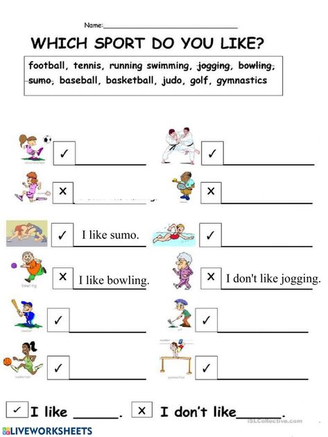 Sport English, Printable Sports, English Worksheets For Kids, English Classroom, English Activities, Esl Teaching, Educational Worksheets, Teaching Jobs, Esl Worksheets