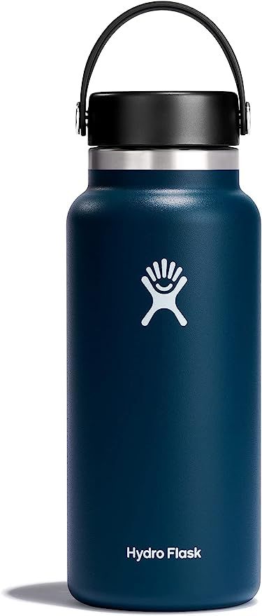 Amazon.com : Hydro Flask Wide Mouth with Flex Cap - Insulated Water Bottle 32 Oz : Sports & Outdoors Hydro Flask Bottle, Surfrider Foundation, Hydro Flask Water Bottle, Stainless Steel Collar, Wide Mouth Bottle, Flask Water Bottle, Best Water Bottle, Amazon Top, Hydro Flask