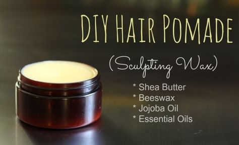 Pomade Recipe, Diy Hair Pomade, Sculpting Hair, Hair Gel Recipe, Make Up Diy, Natural Hair Gel, Diy Shampoo, Homemade Hair Products, Hair Pomade