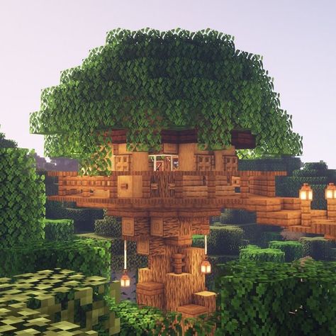 Chalet Minecraft, Minecraft Treehouses, Villa Minecraft, Minecraft Tree, Construction Minecraft, Capas Minecraft, Minecraft Houses Survival, Minecraft Houses Blueprints, Minecraft Structures