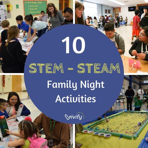 Planning a STEM or STEAM Family Night? Read on for 10 amazing activities (plus tons of FREEBIES) that will engage the whole family! From painting with robots to creating a paper circuit, these activities will take your STEM Family Night to the next level! School Family Night Ideas, Stem Night Ideas, School Family Night, Stem Night Activities, Stem Family Night, Family Science Night, Steam Night, Paper Circuit, Family Night Activities