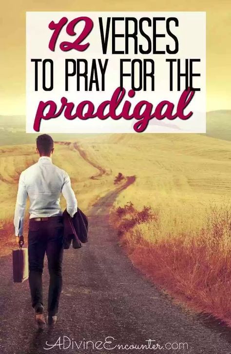 If you're a Christian with a prodigal in your life, you're probably aware of the importance of prayers for prodigals. But what's the best way to pray for them? Whether it's a prayer for a son in trouble, prayer for a wayward daughter, or prayer for a prodigal husband or wife, your prayers matter. Here are 12 verses to pray for prodigal loved ones. #christian #faith #pray #bible #prayer #praying #god #jesus Prodigal Husband, Wayward Daughters, Verses To Pray, Prayer For Son, Prayer For My Son, Importance Of Prayer, Pray For Them, Prayer For My Children, Favorite Verses