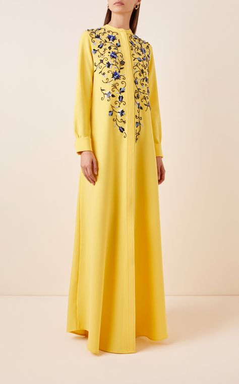 Embroidered Caftan, Ethno Style, Kaftan Designs, Mode Abaya, Designer Evening Dresses, Abaya Designs, Dress Stores Online, Stylish Dress Designs, Abayas Fashion