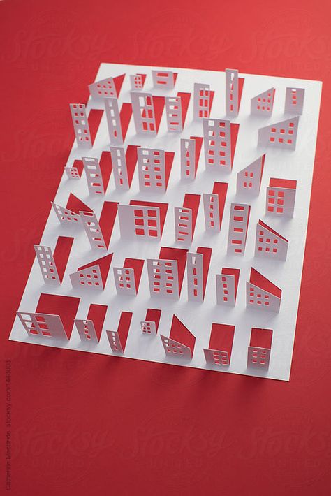 a city cut from a single piece of paper Paper Sculpture Architecture, Paper City Model, Interactive Paper Design, Paper Exploration, Paper Exhibition, Jump From Paper, City Paper, Paper Construction, Bubble Drawing