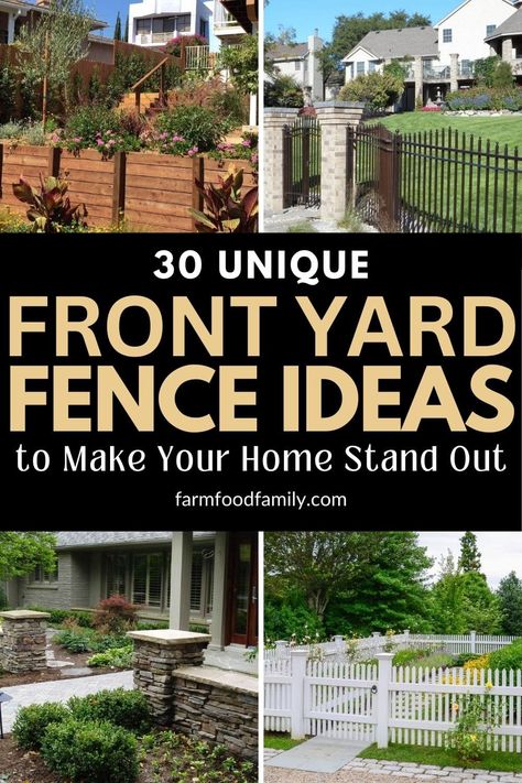 30 Stunning Front Yard Fence Ideas to Transform Your Home 60 Front Yard Privacy Ideas Curb Appeal, Front Yard Gate Ideas, Front Yard Fencing Ideas, Property Fence Ideas, Front Yard Fences, Front Yard Fence Ideas Curb Appeal, Front Yard Fence Ideas, Yard Fence Ideas, Classic Fence