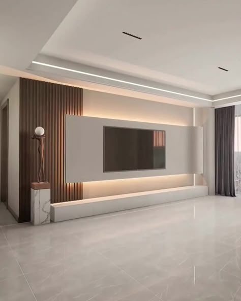 Tv Wall Design Luxury, Tv Room Decor, Ruang Tv, Modern Tv Room, Tv Stand Decor, Modern Tv Wall, Tv Room Design, Sofa Bed Design, تصميم للمنزل العصري