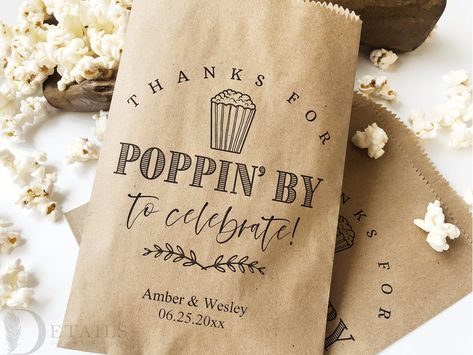 Personalized Popcorn Bags, Wedding Favor Bags, Popcorn Buffet Bags, Popcorn Favor Bags, Wedding Popcorn Bags, Popcorn Bar Buffet Bags-25pk by DetailsonDemand on Etsy Popcorn Bags Ideas, Popcorn Bags Diy, Personalized Popcorn Bags, Popcorn Bags Wedding, Popcorn Buffet, Wedding Sparkler Tags, Popcorn Favor, Favor Bags Wedding, Popcorn Wedding