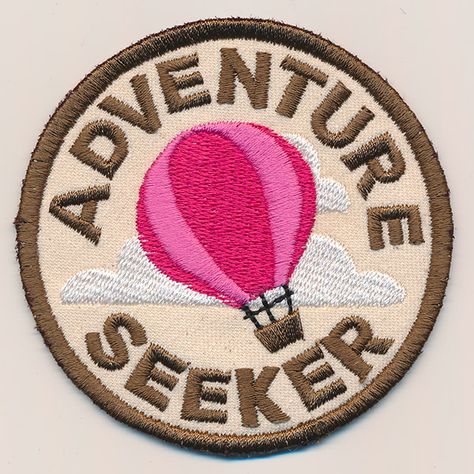 Adventure Merit Badges - Adventure Seeker (Patch) | Urban Threads: Unique and Awesome Embroidery Designs Patches For Jackets, Jacket Patches, Adventure Seeker, Ideas Embroidery, Freestanding Lace Embroidery, Denim Bags, Merit Badge, Sew On Patch, Custom Patches