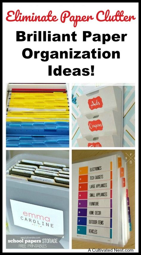 Office Desk Organization, Paper Clutter Organization, Diy Organizer, Organizing Paperwork, Paper Clutter, Organizing Hacks, Ways To Organize, Clutter Organization, Office Paper