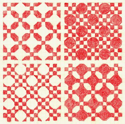 Snowball & Nine-Patch: 4 variations. joy for grace: Snowball and Nine Patch: Four Variations Snowball Quilts, Bed Quilts, Patch Ideas, 9 Patch Quilt, Two Color Quilts, White Quilts, Red And White Quilts, Nine Patch Quilt, Quilt Square Patterns