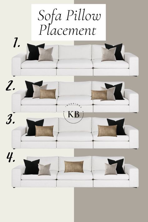 Sofa Cushions Arrangement, Kiva Brent, Couch Pillow Arrangement, Love Sofa, Best Throw Pillows, Minimalist Living Room Decor, Throw Pillows Living Room, Sofa Pillows Arrangement, Interior Design Guide