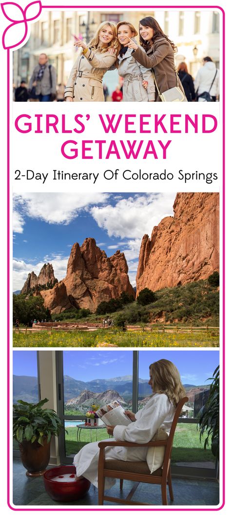 Pack your cocktail dress, hiking shoes, and bathing suit, because you’ll need them all during your girls’ weekend getaway in Colorado Springs! Girls Weekend Getaway, Hiking Pack, Garden Of The Gods, Western Ghats, Adventure Guide, Vacation Resorts, Best Resorts, Girls Weekend, Royal Caribbean