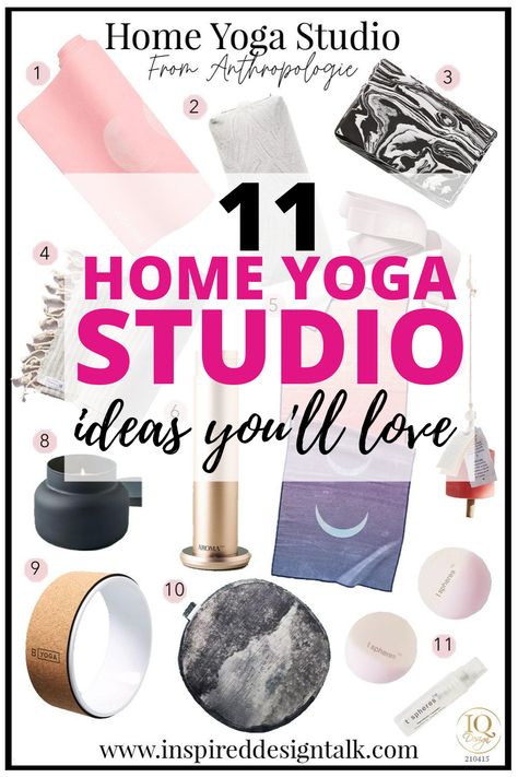 yoga anthropologie Home Yoga Room Ideas Bohemian, Personal Yoga Room, Spare Room Yoga Space, Apartment Yoga Space, Simple Home Yoga Space, Diy Yoga Studio At Home, Sunroom Yoga Space, Yoga Room Ideas Home Minimalist, Yoga Rooms At Home Ideas House