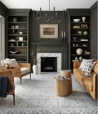 Moody Home Decor Living Room, Moody Rooms Inspiration, Colonial Fireplace, Modern Traditional Decor, Modern Colonial, Fireplace Built Ins, Inspire Me Home Decor, Design Del Prodotto, Stationery Shop