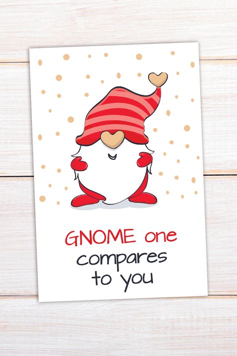 This cute hand-drawn illustrated Gnome Valentine Card Set is perfect for Valentine's Day, Galantine’s Day, Birthday occasions, Mother’s day gift, or Father’s day gift. Bring a smile for your friends, or kids who loves gnomes and needs to hear some words of love and encouragement. Printable Valentine Gnome Cards contains a timeless saying that sums up the remarkable feelings towards special people in your life, which makes them perfect for both adults and children. Gnome Birthday Cards, Gnome Valentine Card, Valentine For Kids, Friend Valentine Card, Valintines Day, Gnome Cards, Gnome Valentine, Valentine Gnome, Words Of Love