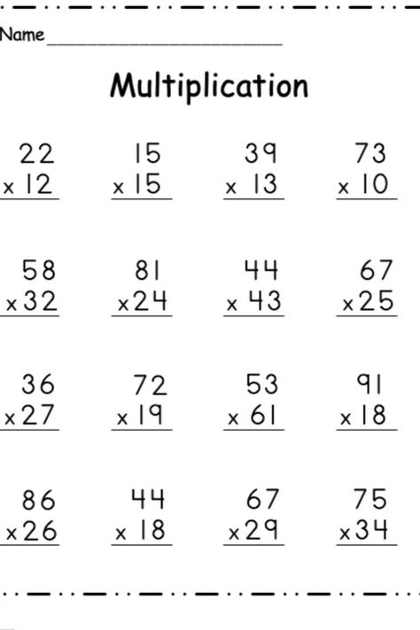 2digit Multiplication, Christmas Multiplication Worksheets, Two Digit Multiplication, Double Digit Multiplication, Math Worksheets For Kids, Math Examples, Printable Multiplication Worksheets, Math Multiplication Worksheets, Tracing Worksheets Free