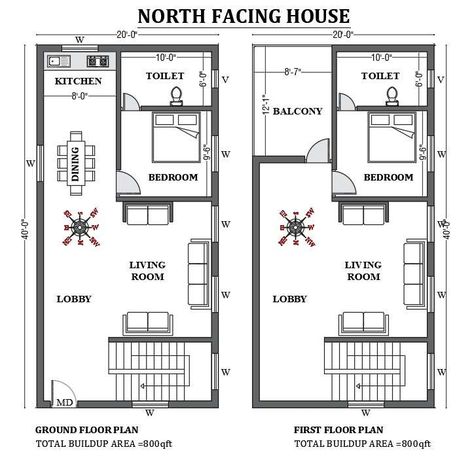 20’x40’ FREE North facing home as per Vastu shastra is given in this 2D Autocad drawing file. The total built-up area of the plan is 800sqft. In this ground floor plan master bedroom with attached toilet, living room, kitchen, dining room, and the lobby is available and on the first-floor master bedroom with attached toilet, living room, lobby, and balcony is available.download this 2D Autocad drawing file.
#architect #architecture #autocadfile #caddrawing #cadbullfreehouseplan #DWGFile #free 20x40 House Plans North Facing, 2d Autocad Drawing, North Facing House, 20x40 House Plans, Modern House Floor Plans, Indian House Plans, Indian House, Little House Plans, Free House Plans