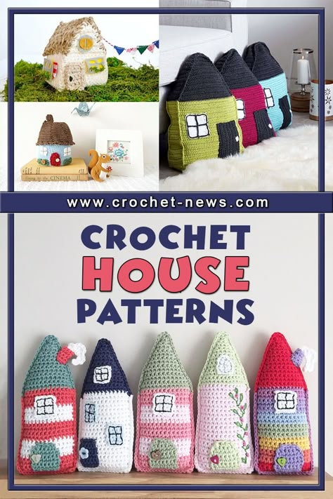 We love coming up with new patterns to make! These crochet house patterns are fun one-time projects to make when you need a break from a larger project. Don’t you think they all have a lovely hygge vibe to them? Knit House Pattern, Crochet Small House Free Pattern, Crochet Houses Free Pattern, Crochet House Patterns Free, Crochet Shelf Decor, Crochet House Decor, Crochet Doll House, House Crochet Pattern, Crochet Seed Stitch