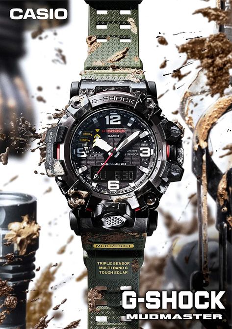 Casio Mudmaster, Gwg 2000, Sas Special Forces, G Shock Mudmaster, G Shock Watches, Mens Watches Black, Cow Art, Casio G Shock, Casual Watches