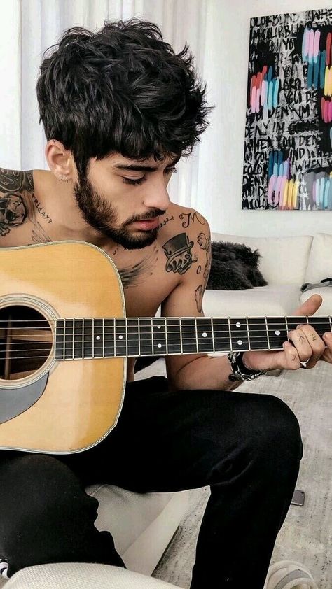 Zayn Malik, A Man, Guitar, Tattoos