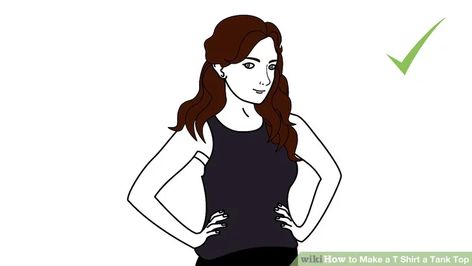 How to Make a T Shirt a Tank Top (with Pictures) - wikiHow Types Of Tank Tops, Tank Top Diy, Tank Tops Diy, Trendy Tank Tops, Top Diy, Altering Clothes, Diy Sewing Pattern, T Shirt Diy, Racerback Tank Top