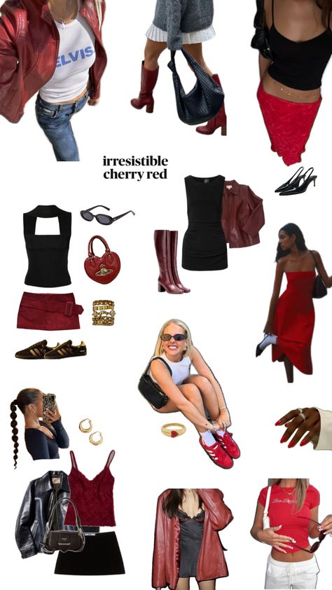 Eurotrash Aesthetic, Scorpio Venus Outfit, Pretty Fits, Fit Checks, Fashion Boards, Red Outfits, Venus Fashion, Outfits Spring, Current Styles