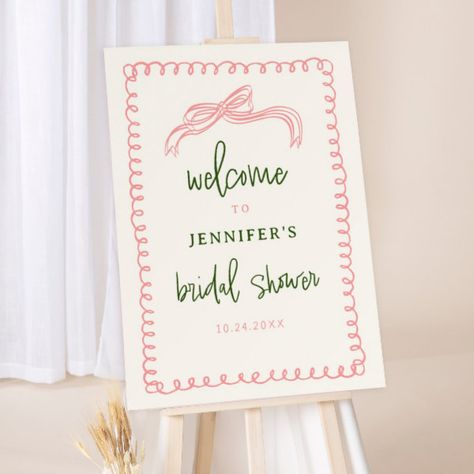 Pink and Green Colorful Bridal Shower Welcome Foam Board Bridal Shower Pink And Green, Pink And Green Bridal Shower, Bridal Lunch, Green Bridal Showers, Birthday Events, Bridal Tea, Pink Bridal Shower, Bridal Shower Welcome Sign, Shower Welcome Sign