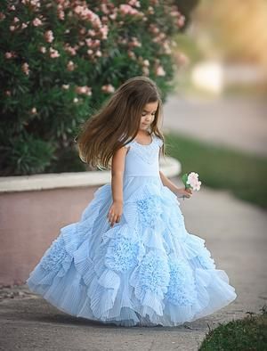 MY LADY FROCK Natural Pageant, Dollcake Dresses, Kids Flower Girl Dresses, Light Blue Bridesmaid Dresses, Flower Girl Gown, Flower Girl Dresses Blue, Girls Bridesmaid Dresses, Blue Flower Dress, Chasing Fireflies