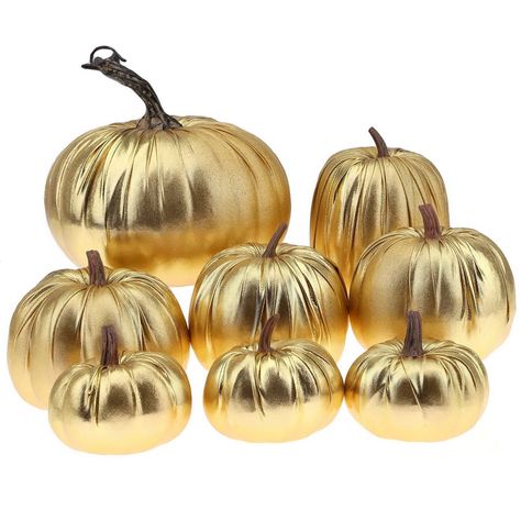 PRICES MAY VARY. Foam 【Quantity & Size】Package include 8pcs assorted size leather pumpkins, (1 x 5.9 inch, 1 x 3.9 inch, 3 x 3.5 inch, 3 x 3 inch ), also our picture show the size map of this set. 【Super Quality】Inner was made of high quality foam pumpkins, then cover with leather by hand, with high elasticity and strengthen wrap, make the skin very tight on each leather pumpkin, our pumpkin show a lifelike shape, good for Halloween decoration. 【Pumpkin Color】Velvet / Leather / Plaid Fabric, we Pumpkin Show, Farmhouse Thanksgiving, Thanksgiving Wedding, Friendsgiving Dinner, Foam Pumpkins, Artificial Fruit, Fun Halloween Decor, Fall Tablescapes, Kitchen Farmhouse