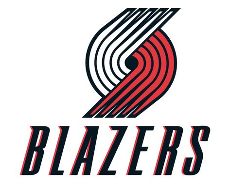 Portland Trail Blazers Primary Logo (2002/03) - 10 red and white lines over script Sports Signs, Portland Trail Blazers, Nba Logo, Logo Redesign, Portland Trailblazers, Trail Blazers, Nba Teams, Sports Blazer, Basketball Teams