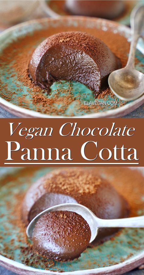 Easy Panna Cotta Recipe, Vegan Panna Cotta, Chocolate Panna Cotta, Dairy Free Creamer, Vegan Pudding, Panna Cotta Recipe, Milk Dessert, Vegan Baking Recipes, Quick Easy Desserts