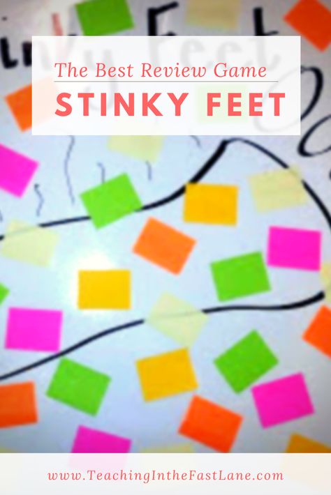 Stinky Feet is a test prep game with a funny name, but it provides a serious review that will leave your students begging for more. Check out this game's simple set up that can be used with any content for any subject area over and over again. #TeachingInTheFastLane #StinkyFeetReviewGame Staar Review Games, Reading Review Games, Test Review Games, School Team Building Activities, Math Review Game, Education Games, Test Games, Playful Learning, Math Madness