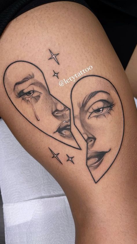 Crying Heart, Sparkle Tattoo, Self Love Tattoo, Good Instagram Captions, Knee Tattoo, Cute Tattoos For Women, Cover Up Tattoos, Seoul Korea, Love Tattoos