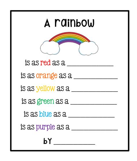 Colors Worksheet, March Lesson Plans, Rainbow Theme Classroom, Rainbow Lessons, March Lessons, Preschool Weather, St Patrick's Day Activities, Rainbow Activities, Love School