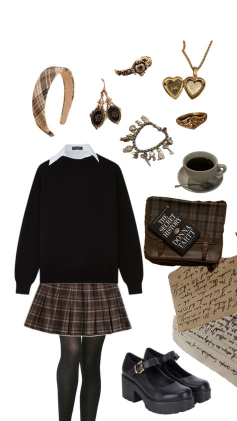 Casual Dark Academia Outfits, Old Money Dark Academia, Dark Academia Outfit Aesthetic, Dark Academia Fashion Women, Hogwarts Outfits, Dark Academia Outfit, Academia Outfits, Harry Potter Outfits, Edgy Outfits