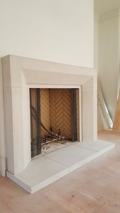 Cast Stone Fireplace Mantels - Traditional - Miami - by 378 | Houzz Fireplace With Raised Hearth Ideas, Mediterranean Fireplace, Cast Stone Fireplace Surround, Cast Stone Mantel, Carved Stone Fireplace, Custom Fireplace Mantels, Fireplace Facing, Cast Stone Fireplace, Stone Fireplace Mantel