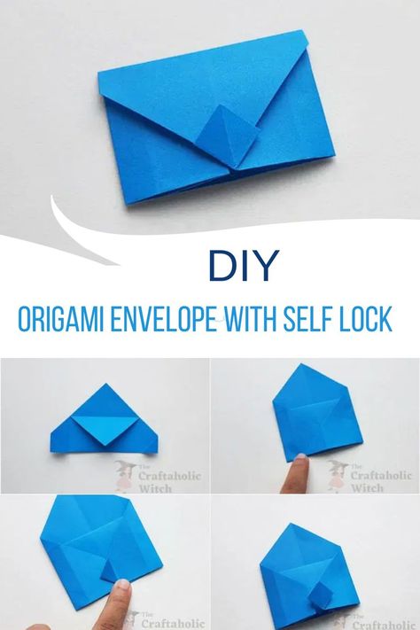 Do you want to learn how to make origami envelopes with self Lock? In this article (with video), you will learn not one, but three ways to fold an envelope that has self lock. Fold Note Into Envelope, Envelope Paper Folding, How To Make Origami Envelopes, How To Fold A Note Into An Envelope, How To Fold A Gift Card Envelope, Simple Origami Envelope, Mini Origami Envelope, How To Fold A Piece Of Paper Into An Envolope, Paper Origami Envelope