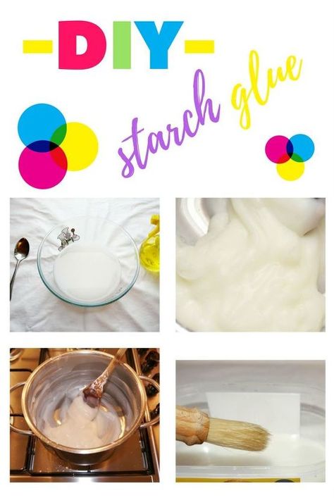 Diy Starch, Home Made Glue, Pantry Recipe, Ecofriendly Crafts, Liquid Starch, Starch Foods, Diy Glue, Recipes Cheap, Painted Mugs