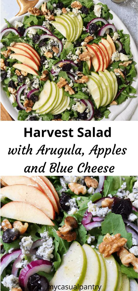 Blue Cheese Vinaigrette Salad, Fall Salad With Blue Cheese, Salad Blue Cheese Crumbles, Apple Walnut Blue Cheese Salad, Arugula Blue Cheese Salad, Blue Cheese Cranberry Salad, Blue Cheese And Walnut Salad, Blue Cheese Recipes Salad, Apple And Blue Cheese Salad