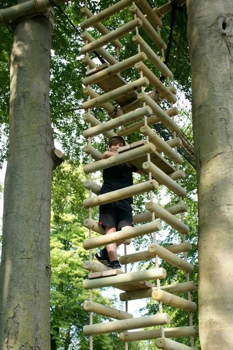 Wooden Tree House, Tree House Plans, Tree Fort, Tree House Diy, Tree House Kids, Cool Tree Houses, Rope Ladder, Tree House Designs, Diy Tree