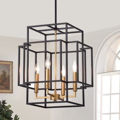 Chandeliers | Find Great Ceiling Lighting Deals Shopping at Overstock Chandelier Store, Chandelier Black, Entryway Lighting, Geometric Chandelier, Pendant Fixture, Cool Floor Lamps, Lamp Black, Filament Bulb, Gold Chandelier