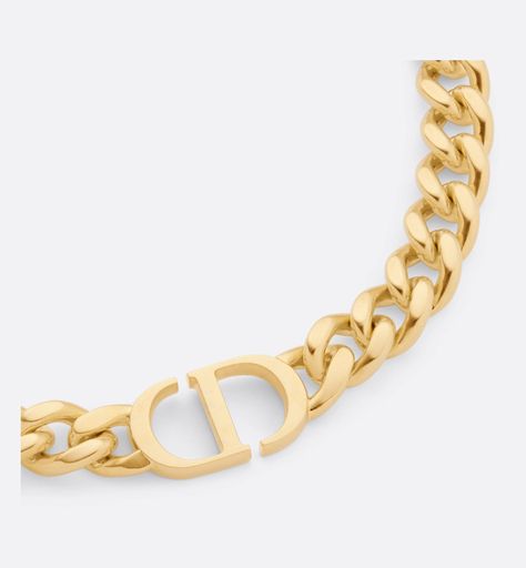 30 Montaigne Choker Gold-Finish Metal | DIOR Christian Dior Couture, The Necklace, Dior Couture, Boutique Online, Short Necklace, Metal Chain, Luxury Handbags, Gold Finish, Online Boutique